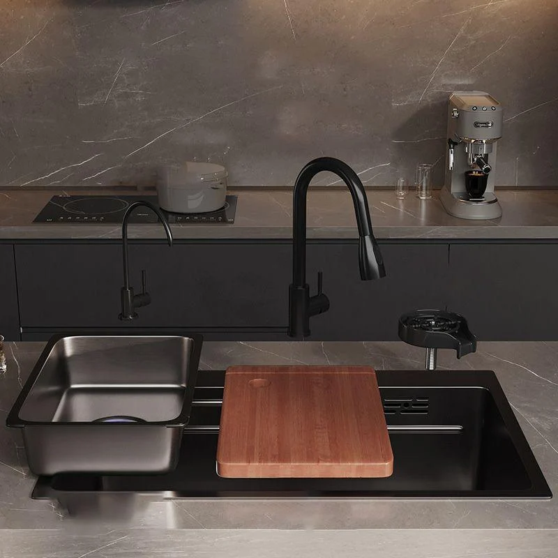 Modern Style Kitchen Sink Stainless Steel Kitchen Sink with Right Drain Placement -Bathlova