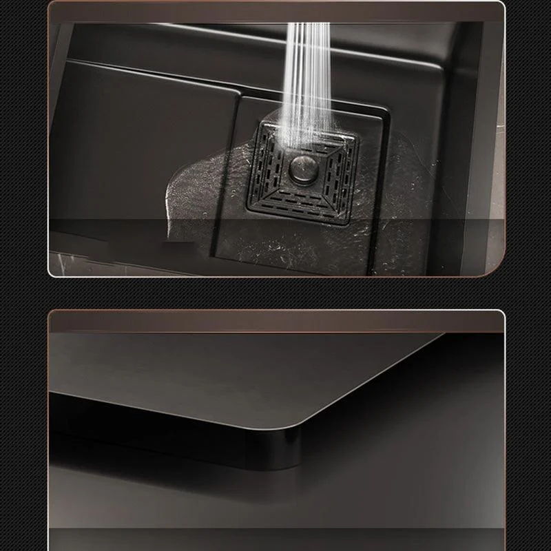 Modern Style Kitchen Sink Stainless Steel Kitchen Sink with Right Drain Placement -Bathlova