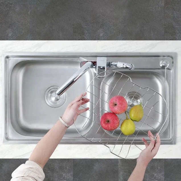 Modern Style Kitchen Sink Stainless Steel Noise-cancelling Design Kitchen Double Sink -Bathlova