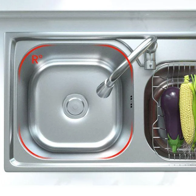 Modern Style Kitchen Sink Stainless Steel Noise-cancelling Design Kitchen Double Sink -Bathlova