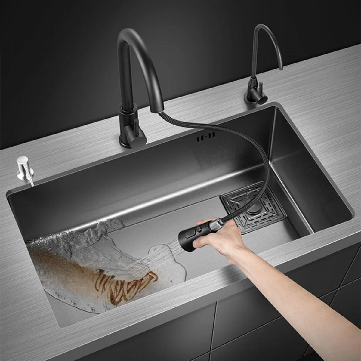 Modern Style Kitchen Sink Stainless Steel Noise-cancelling Design Kitchen Sink -Bathlova