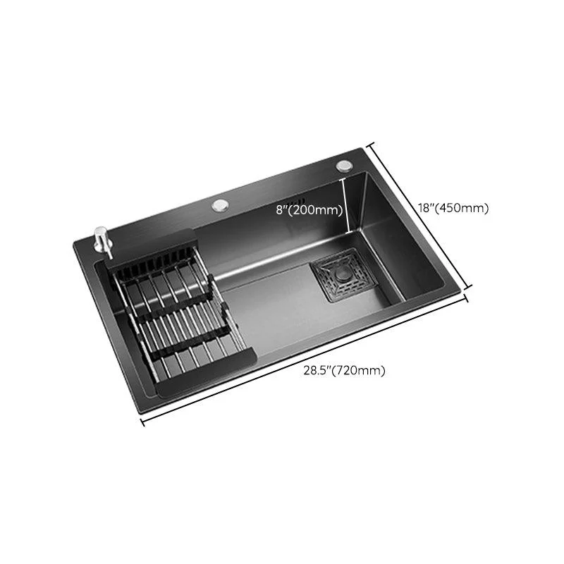 Modern Style Kitchen Sink Stainless Steel Noise-cancelling Design Kitchen Sink -Bathlova