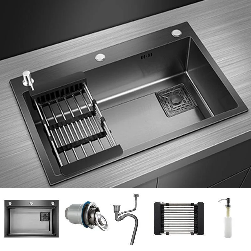 Modern Style Kitchen Sink Stainless Steel Noise-cancelling Design Kitchen Sink -Bathlova