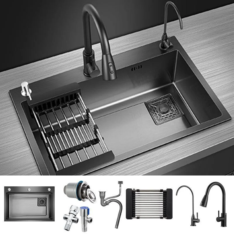 Modern Style Kitchen Sink Stainless Steel Noise-cancelling Design Kitchen Sink -Bathlova