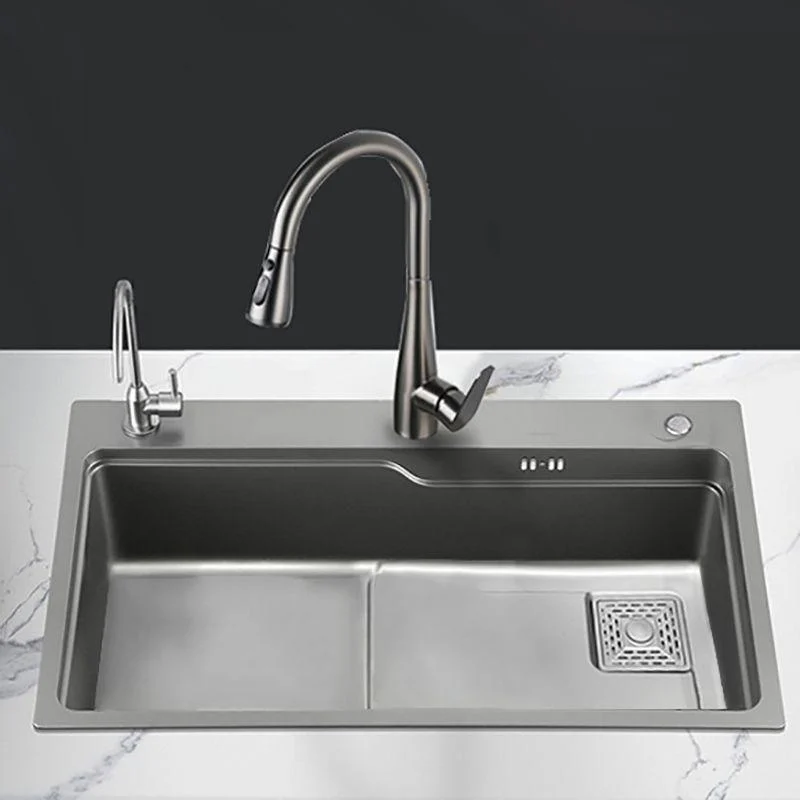 Modern Style Kitchen Sink Stainless Steel Noise-cancelling Drop-In Kitchen Sink -Bathlova