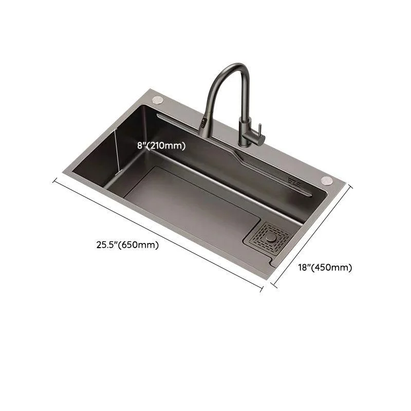 Modern Style Kitchen Sink Stainless Steel Noise-cancelling Drop-In Kitchen Sink -Bathlova