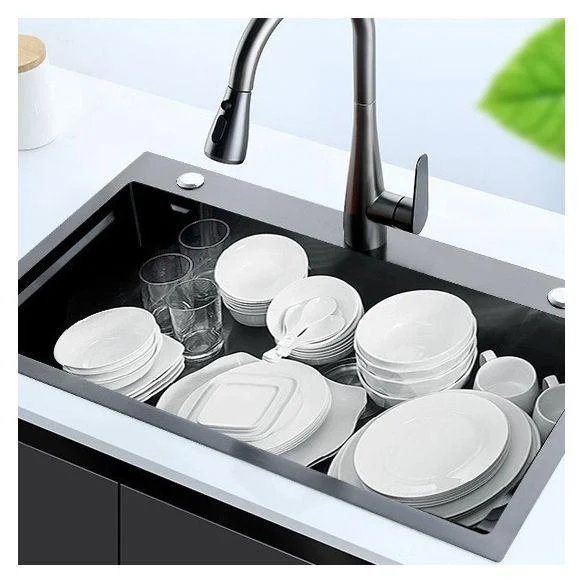 Modern Style Kitchen Sink Stainless Steel Noise-cancelling Drop-In Kitchen Sink -Bathlova