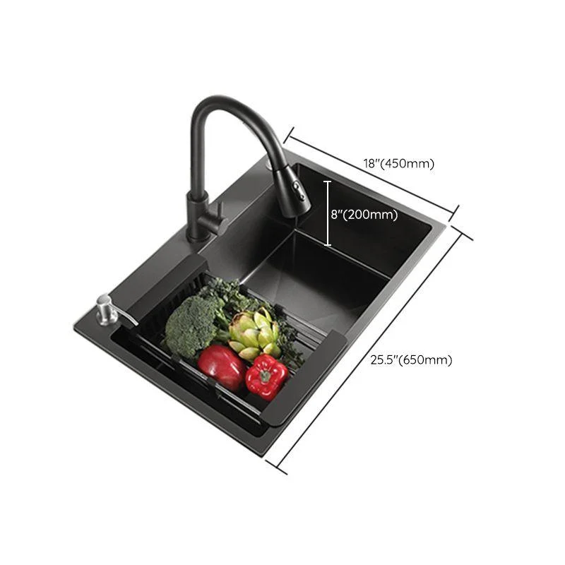 Modern Style Kitchen Sink Stainless Steel Overflow Hole Design Kitchen Sink -Bathlova