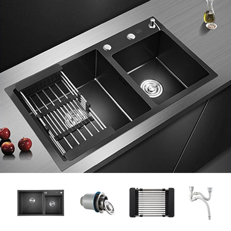 Modern Style Kitchen Sink Stainless Steel Rectangle Dirt Resistant Drop-In Kitchen Sink -Bathlova