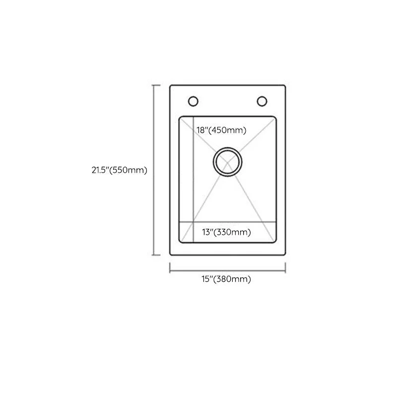 Modern Style Kitchen Sink Stainless Steel Rectangle Drop-In Kitchen Sink -Bathlova