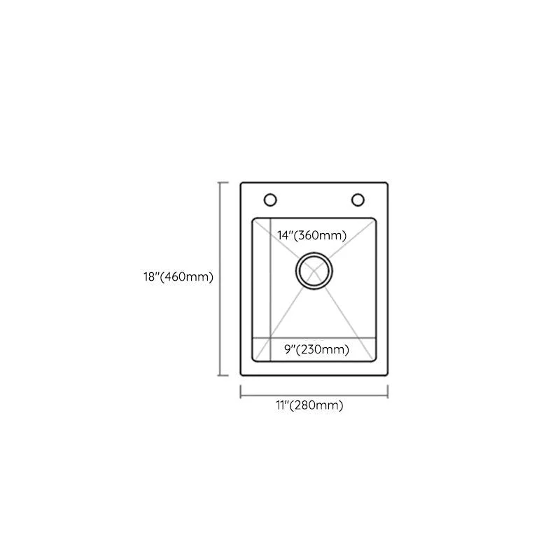 Modern Style Kitchen Sink Stainless Steel Rectangle Drop-In Kitchen Sink -Bathlova