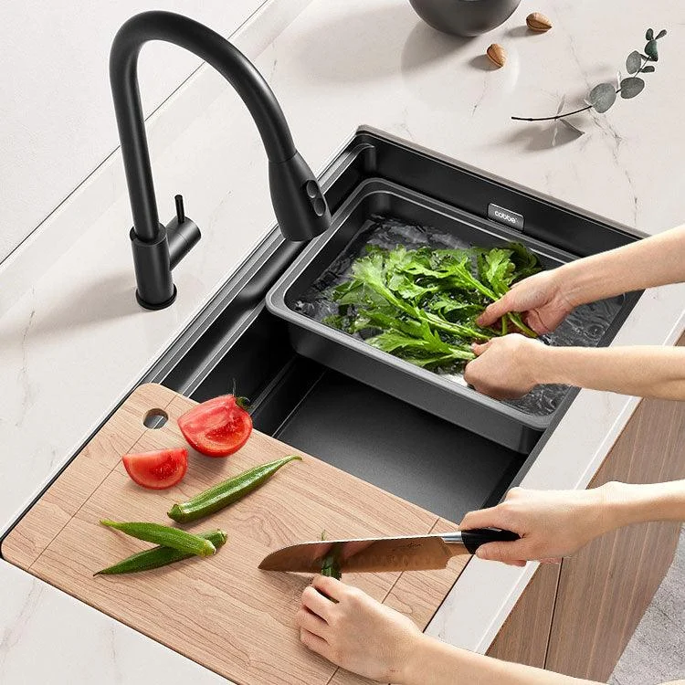 Modern Style Kitchen Sink Stainless Steel Rectangle Shape Kitchen Sink -Bathlova