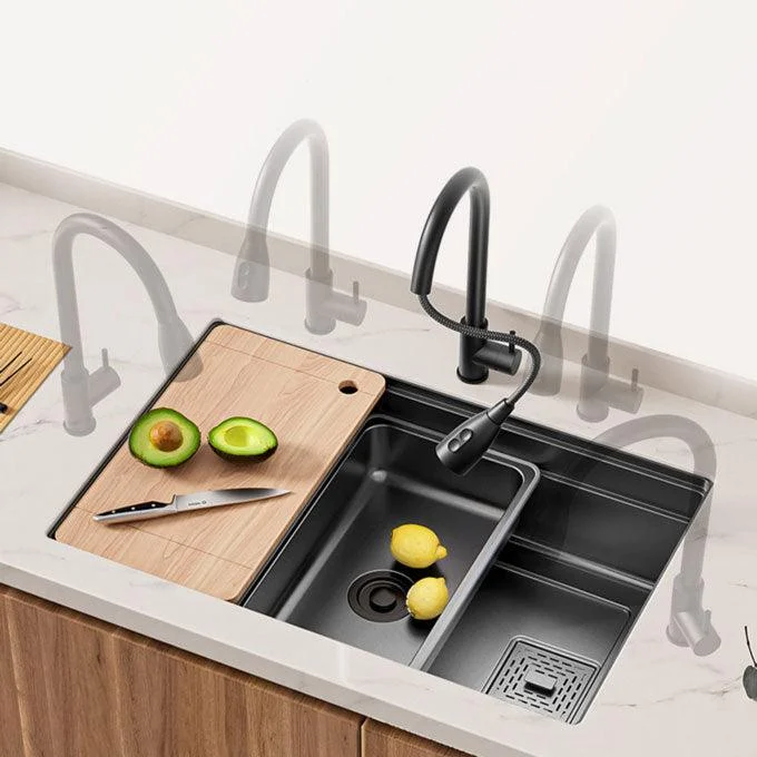 Modern Style Kitchen Sink Stainless Steel Rectangle Shape Kitchen Sink -Bathlova