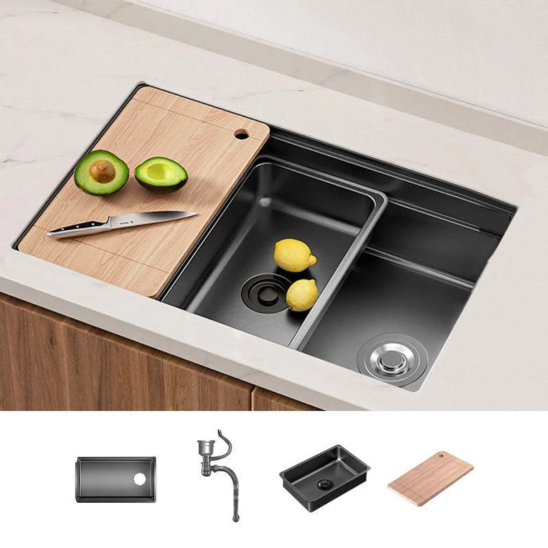 Modern Style Kitchen Sink Stainless Steel Rectangle Shape Kitchen Sink -Bathlova