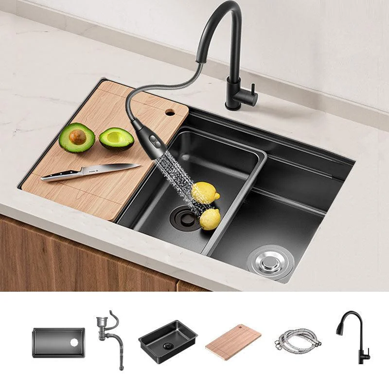 Modern Style Kitchen Sink Stainless Steel Rectangle Shape Kitchen Sink -Bathlova