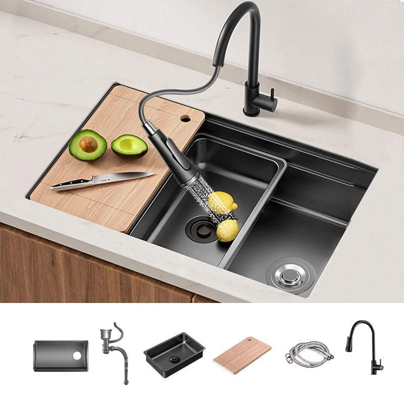 Modern Style Kitchen Sink Stainless Steel Rectangle Shape Kitchen Sink -Bathlova