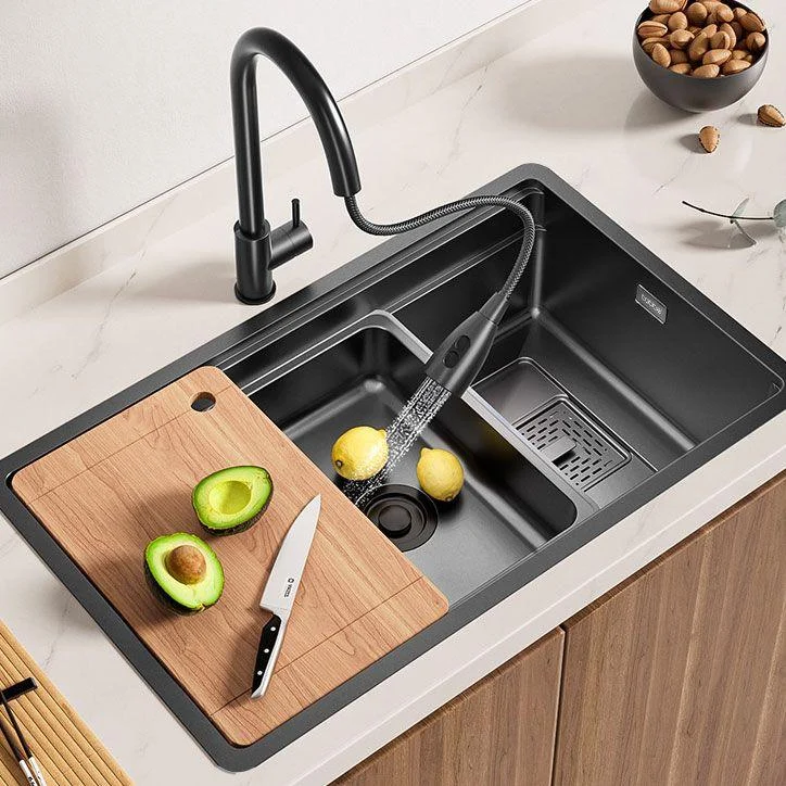 Modern Style Kitchen Sink Stainless Steel Rectangle Shape Kitchen Sink -Bathlova