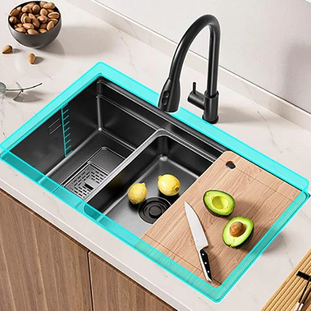 Modern Style Kitchen Sink Stainless Steel Rectangle Shape Kitchen Sink -Bathlova