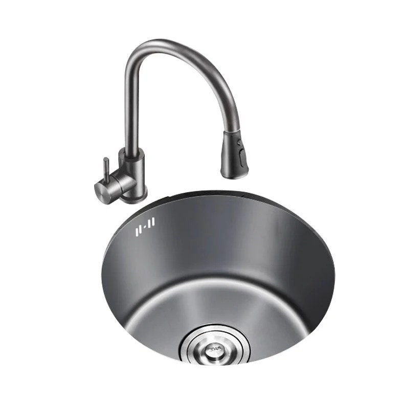 Modern Style Kitchen Sink Stainless Steel Round Shape Kitchen Sink -Bathlova