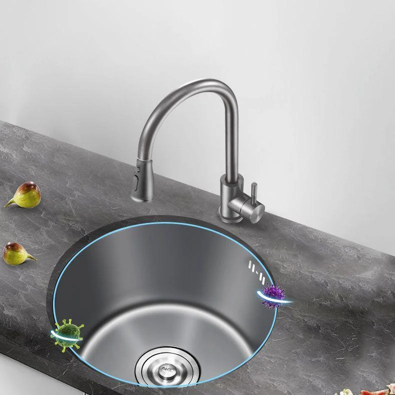 Modern Style Kitchen Sink Stainless Steel Round Shape Kitchen Sink -Bathlova