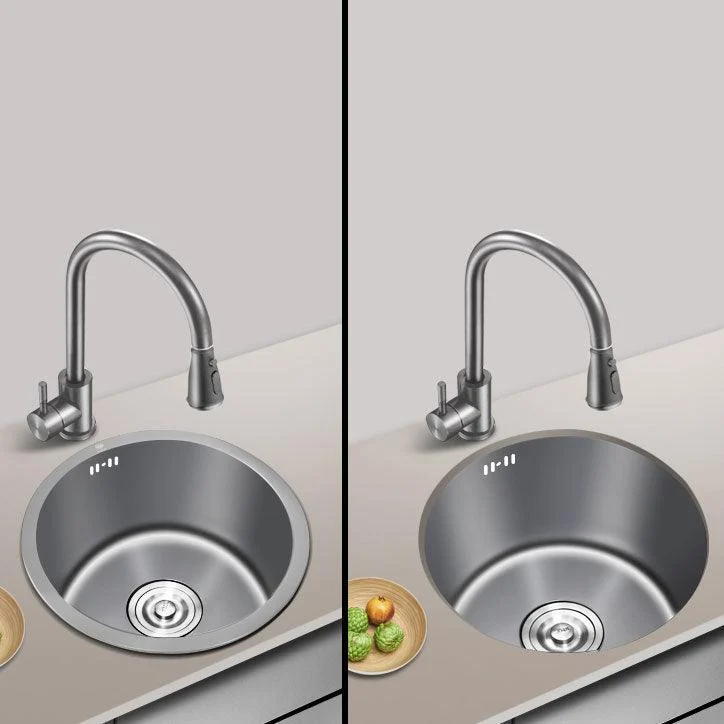 Modern Style Kitchen Sink Stainless Steel Round Shape Kitchen Sink -Bathlova