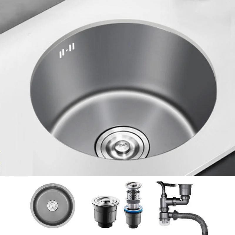 Modern Style Kitchen Sink Stainless Steel Round Shape Kitchen Sink -Bathlova