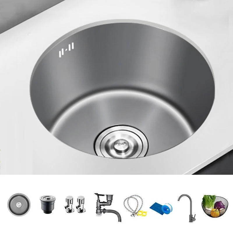 Modern Style Kitchen Sink Stainless Steel Round Shape Kitchen Sink -Bathlova