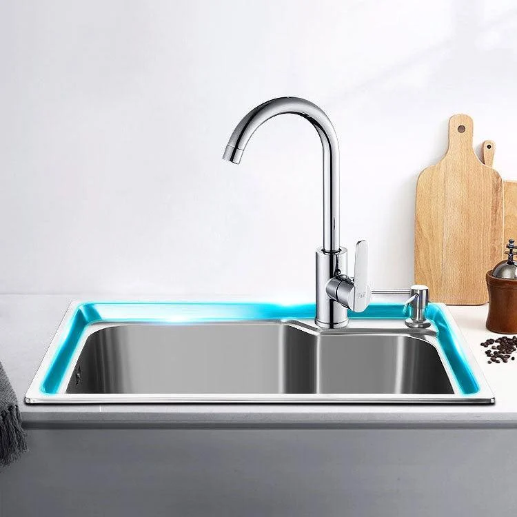 Modern Style Kitchen Sink Stainless Steel Single Bowl Kitchen Sink with Basket Strainer -Bathlova