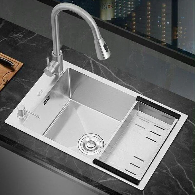 Modern Style Kitchen Sink Stainless Steel Soundproof Kitchen Sink with Basket Strainer -Bathlova