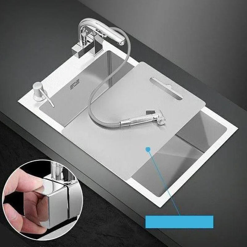 Modern Style Kitchen Sink Stainless Steel Soundproof Kitchen Sink with Basket Strainer -Bathlova