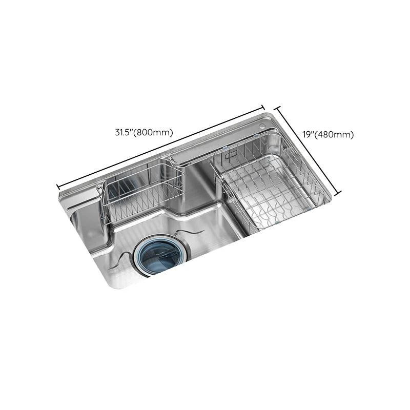 Modern Style Kitchen Sink Undermount Corrosion Resistant Kitchen Double Sink -Bathlova