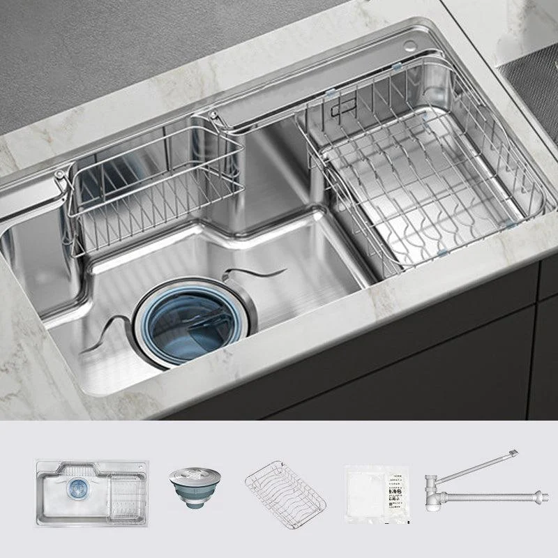 Modern Style Kitchen Sink Undermount Corrosion Resistant Kitchen Double Sink -Bathlova