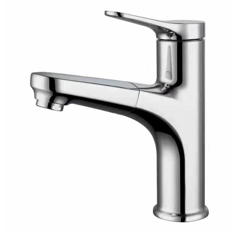 Modern Style Retractable Vessel Tap Copper Single Handle Vessel Tap for Bathroom -Bathlova