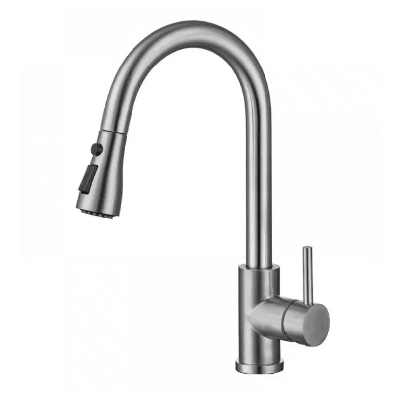 Modern Style Retractable Vessel Tap Single Handle Stainless Steel Vessel Tap -Bathlova