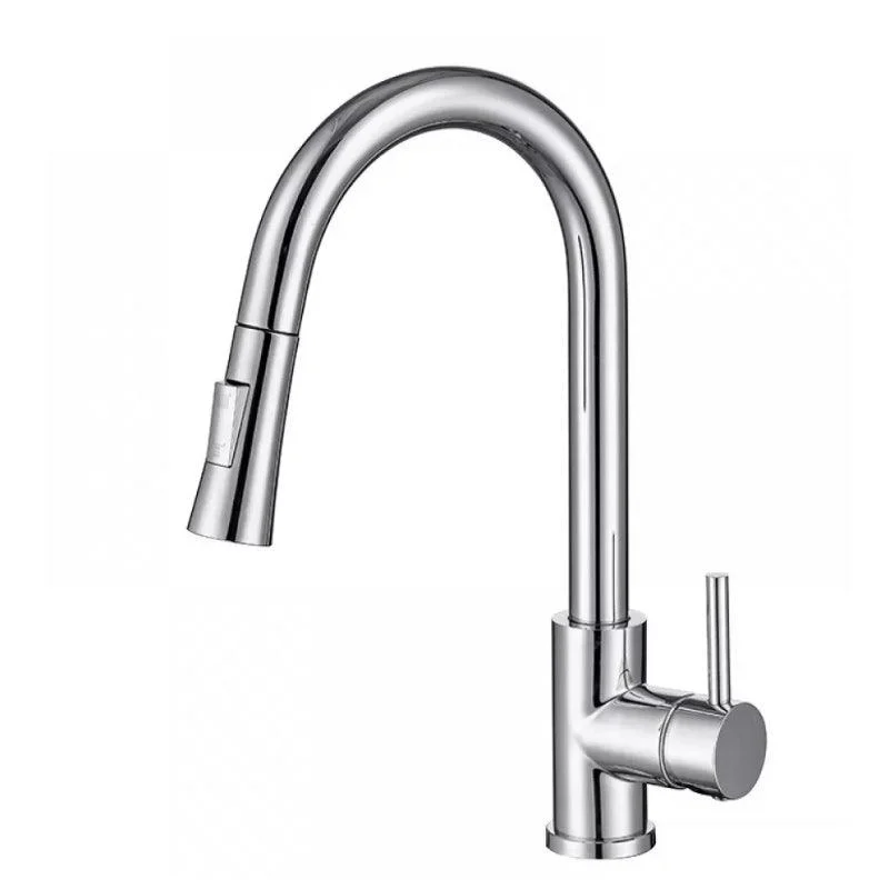 Modern Style Retractable Vessel Tap Single Handle Stainless Steel Vessel Tap -Bathlova