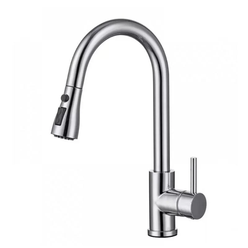 Modern Style Retractable Vessel Tap Single Handle Stainless Steel Vessel Tap -Bathlova