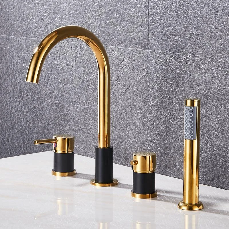 Modern Style Roman Tub Tap Copper Deck-Mount Roman Tub Tap -Bathlova