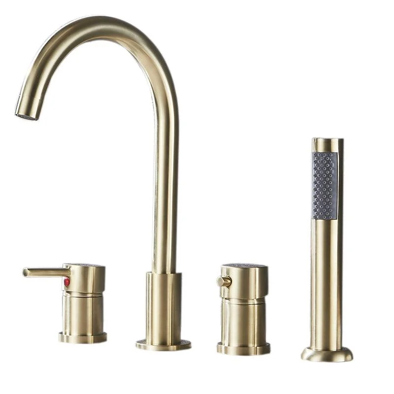 Modern Style Roman Tub Tap Copper Deck-Mount Roman Tub Tap -Bathlova