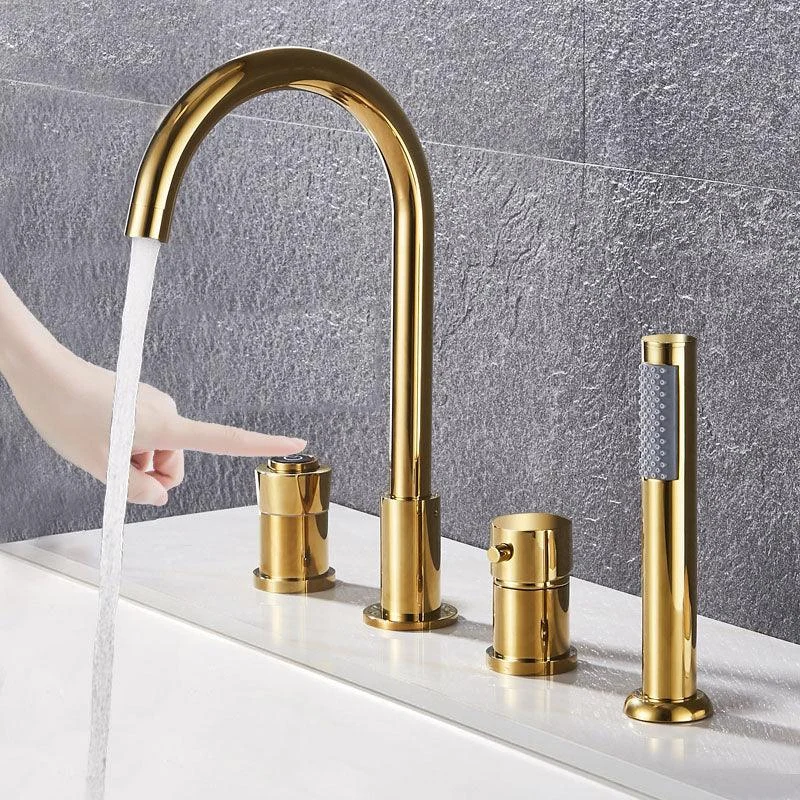 Modern Style Roman Tub Tap Deck-Mount Copper Roman Tub Tap -Bathlova