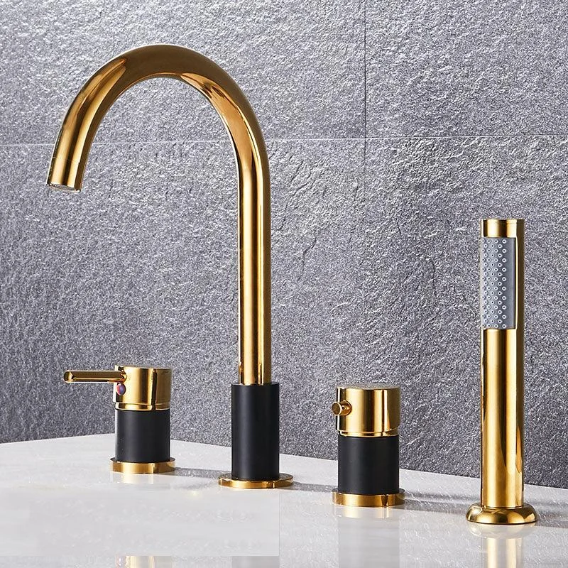 Modern Style Roman Tub Tap Deck-Mount Copper Roman Tub Tap -Bathlova