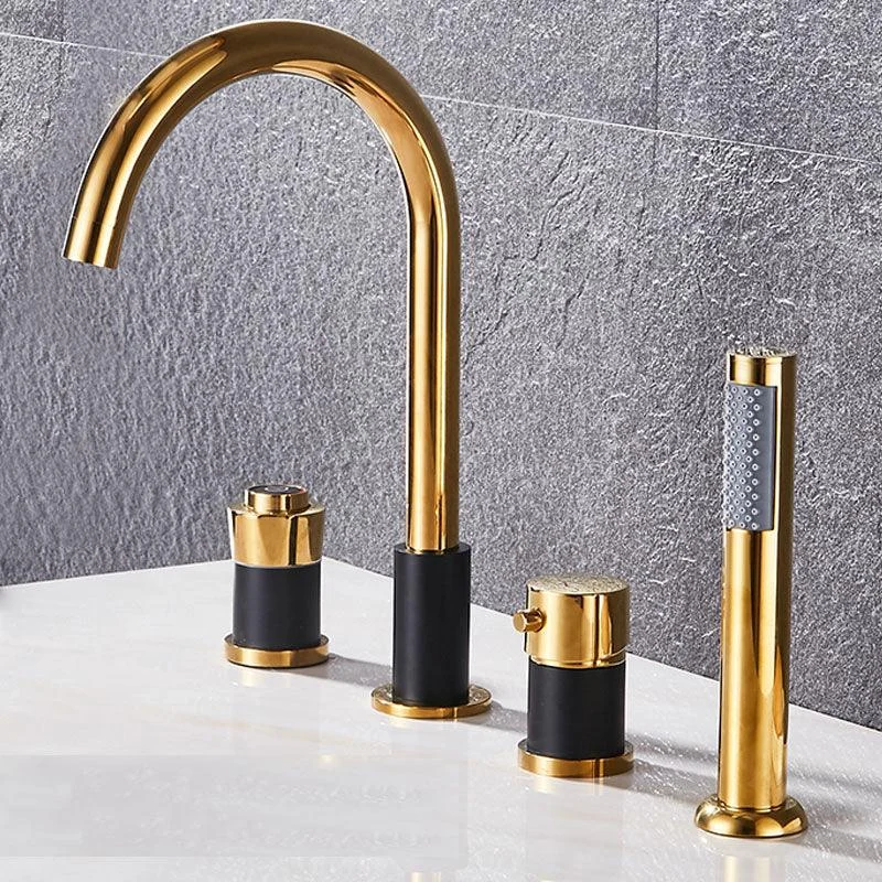 Modern Style Roman Tub Tap Deck-Mount Copper Roman Tub Tap -Bathlova