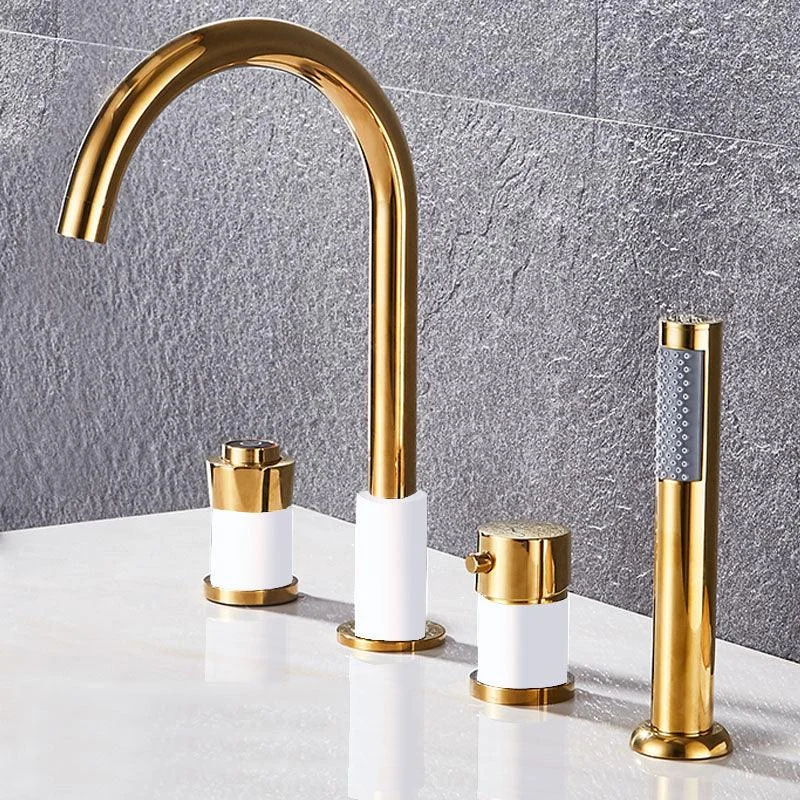 Modern Style Roman Tub Tap Deck-Mount Copper Roman Tub Tap -Bathlova