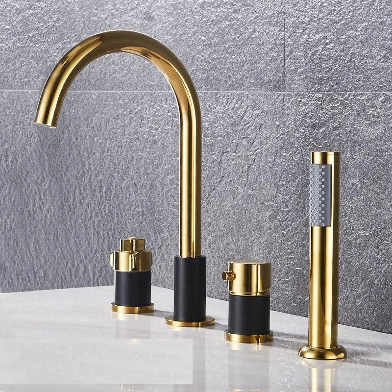 Modern Style Roman Tub Tap Deck-Mount Copper Roman Tub Tap -Bathlova