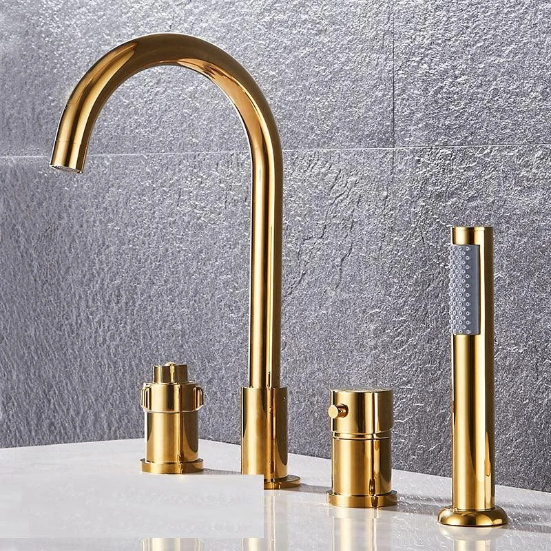 Modern Style Roman Tub Tap Deck-Mount Copper Roman Tub Tap -Bathlova