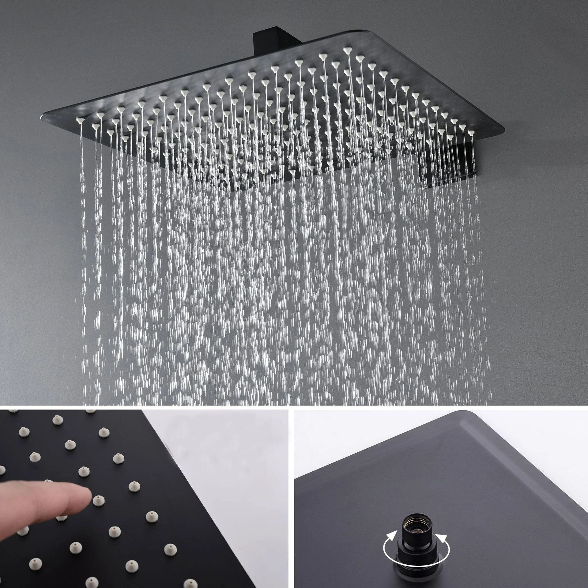 Modern Style Shower System Ceiling Mounted Spot Resist Handle Lever Shower System -Bathlova
