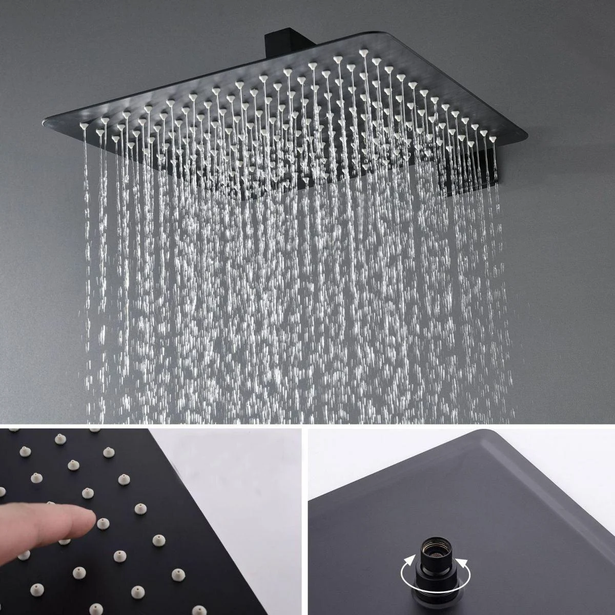 Modern Style Shower System Ceiling Mounted Spot Resist Handle Lever Shower System -Bathlova