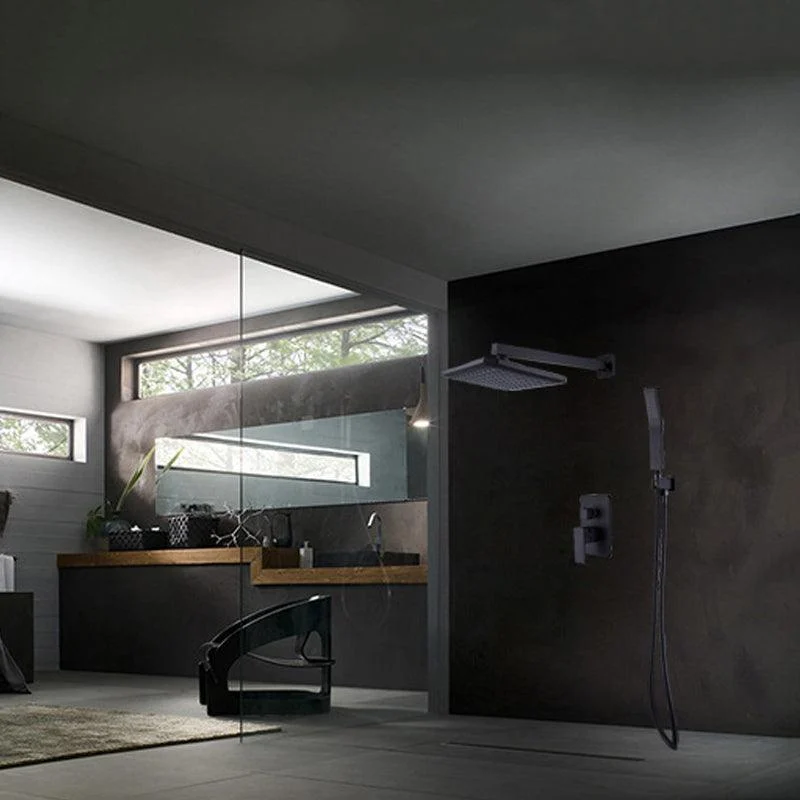 Modern Style Shower System Ceiling Mounted Spot Resist Handle Lever Shower System -Bathlova