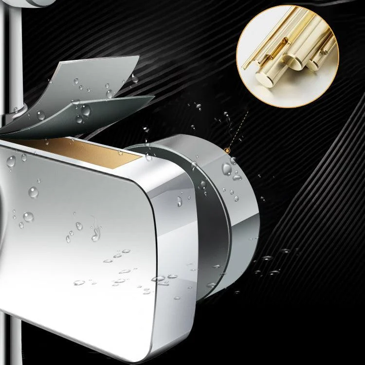 Modern Style Shower System Copper Rectangle Wall Mounted Shower System -Bathlova