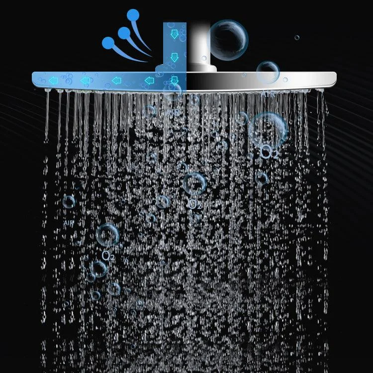 Modern Style Shower System Copper Rectangle Wall Mounted Shower System -Bathlova