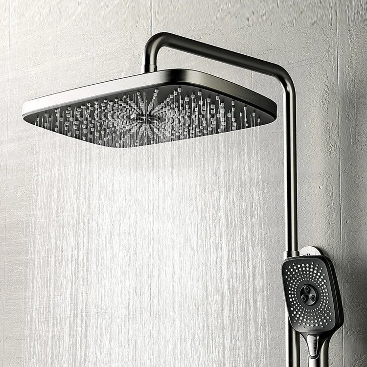 Modern Style Shower System Handle Knob Rectangle Wall Mounted Copper Shower System -Bathlova